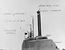 Turm von U-3008 kurz nach der Kapitulation 1945