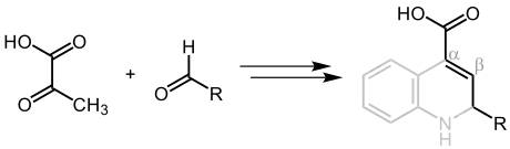 Grundlegende Übersichtsreaktion der Doebner-Reaktion