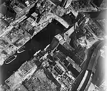 Zerstörter Rödingsmarkt, Hamburg, 1945