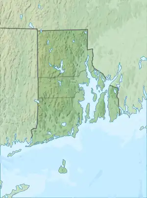 Reliefkarte: Rhode Island