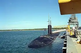 Hampton (SSN-767) am Pier in Port Canaveral