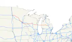 Karte des U.S. Highways 10