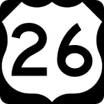Straßenschild des U.S. Highways 26