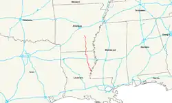 Karte des U.S. Highways 425