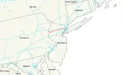 Karte des U.S. Highways 46