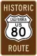 Historische Kennzeichnung eines U.S. Highways (Kalifornien)