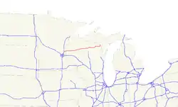 Karte des U.S. Highways 8
