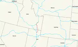 Karte des U.S. Highways 91