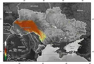 Podolische Platte in der Ukraine und der Republik Moldau