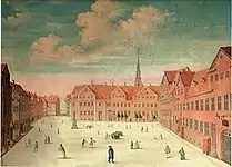 Johannes Rach und Hans Heinrich Eegberg: Ulfeldts Plads, 1749, Nationalmuseet