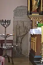 Grabplatte des Ritters Ulrich von Kühedorf († 1570), ev. Stadtkirche Roth