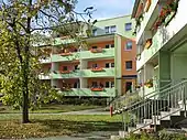 Umgebauter Plattenbau Uranusstraße Leipzig-Grünau
