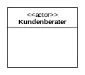 Ein Akteur als Rechteck mit dem Schlüsselwort (Stereotyp) actor
