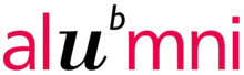 Logo der der Alumni-Vereinigung der Universität Bern "Alumni UniBE". Es zeigt einen Schriftzug "alumni", wobei das "u" durch das Logo der Universität Bern ersetzt ist.