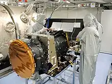 Zusammenbau des Weltraumteleskops CHEOPS (2018)