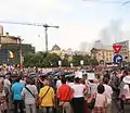 Demonstration gegen die Amtsenthebung Băsescus Universitätsplatz in Bukarest, 5. Juli 2011