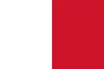 Inoffizielle, bürgerliche Flagge bis 1943,heute Flagge von Mdina