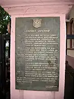 Schrifttafel der Stadtverwal­tung