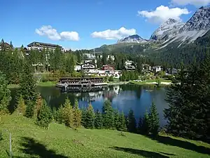 Der Untersee mit Badegebäude von 1948