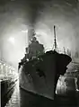 Die HMS Uppland im Tunnel