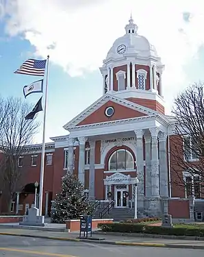 Das Upshur County Courthouse in Buckhannon, gelistet im NRHP als Teil von Nr. 09001196