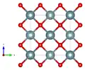 mit Blickrichtung parallel zur a-Achse (identisch mit b- und c-Achse)