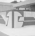 Betonrelief Tiefenbachschule, Stuttgart, 1972/1973.