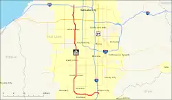 Karte der Utah State Route 154