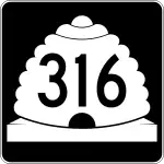 Straßenschild der Utah State Route 316