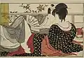 Liebespaar aus dem Buch „Utamakura“, Britisches Museum, 1788