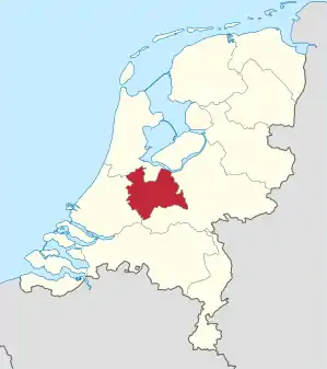 Karte: Provinz Utrecht in den Niederlanden