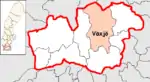 Lage der Gemeinde Växjö