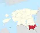 Position des Kreises Võru