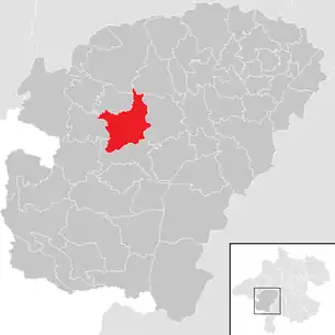 Lage der Gemeinde Vöcklamarkt im Bezirk  Vöcklabruck (anklickbare Karte)