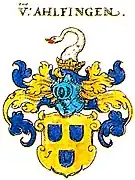 Wappen derer von Ahelfingen nach Siebmachers Wappenbuch, 1605