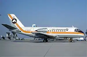 VFW 614 G15 in Basel, 1977 in den Farben der Air Alsace
