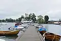 Hafen in Västervik mit Blick zum alten Badehaus