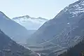 Südlicher Abschnitt des Tals mit Blick zur Staumauer