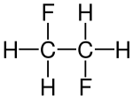 Valenzstrichformel von 1,2-Difluorethan