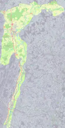 Ungefähre Grenzen der Landschaft Vallée de la Saône