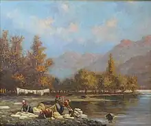 Herman Jacob van der Voort in de Betouw: Wäscherinnen am Gardasee (um 1890)