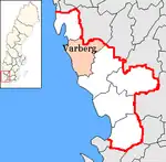 Lage der Gemeinde Varberg