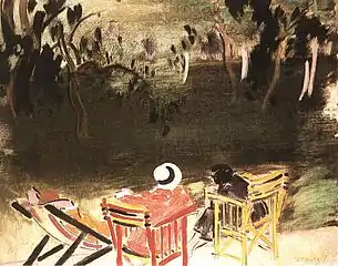 „Im Park“, Öl auf Leinwand 1928, Bestand Ungarische Nationalgalerie Budapest