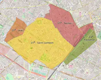 Aufteilung des Gemeindegebiets im Jahr 1859 zwischen den damaligen Arrondissement