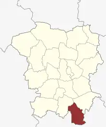Lage des Øster Lindet Sogn in der Vejen Kommune