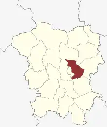 Lage des Vejen Sogn in der Vejen Kommune