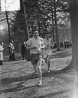 Für Joep Delnoye (hier als Führender bei einem Waldlauf) reichte es nach seinem zehnten Platz im zweiten Vorlauf nicht zur Finalteilnahme