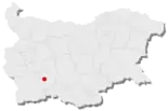 Karte von Bulgarien, Position von Welingrad hervorgehoben