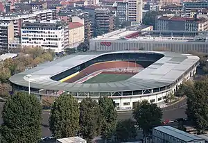 Luftbild des Velodromo Maspes-Vigorelli (2018)