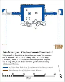Grundriss des Ländeburgus von Veröcemaros-Dunamezö (HU)